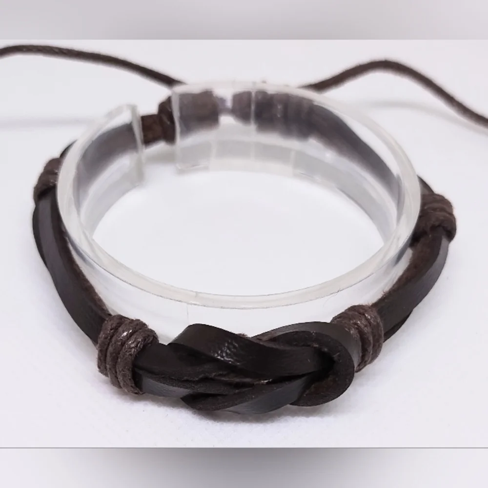 Men's Bracelet‎ Leather Layered Brown New f77